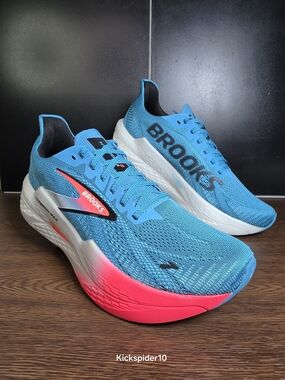 Brooks Hyperion Max 2 Men's 9 Crystal Seas Pink Speed Vault Plate DNA Flash v2